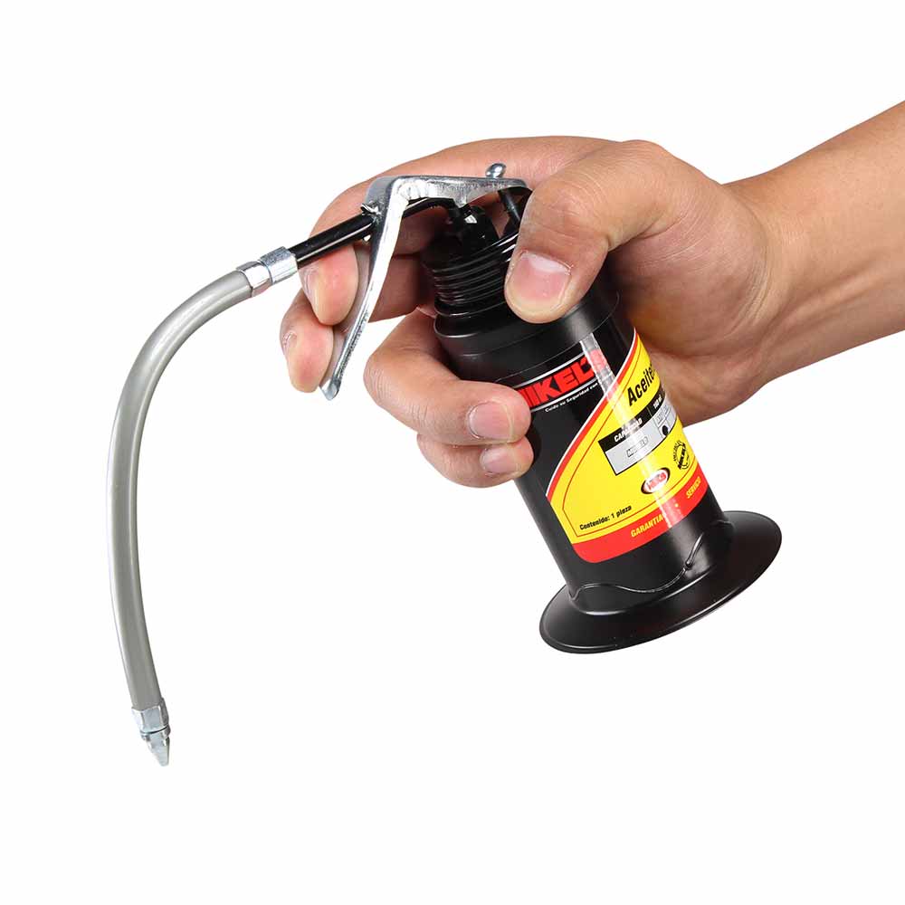 Aceitera de presión, bote de acero, tubo flexible (16 ml) - Imagen 7