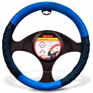 Cubre volante tipo deportivo, color azul