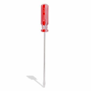 Desarmador plano 3/16" x 6", barra acero cromado, mango PVC