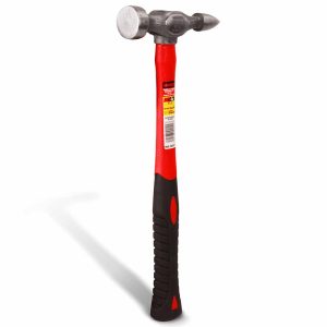 Martillo para laminero desabollador fino de bola, mango de fibra de vidrio (11 oz)