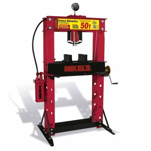 Prensa hidráulica con pistón y manómetro (5 ton)