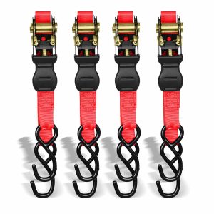 Ganchos tensores con matraca 4 pzas (4.5 mts, 45 kgs)